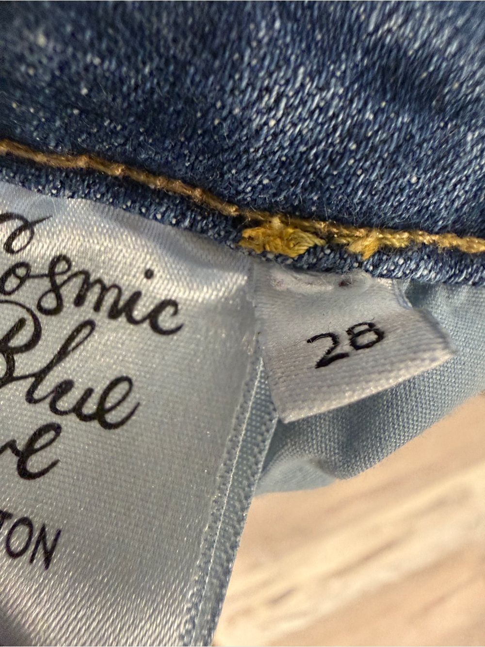 Cosmic Blue Love Distressed Skinny Jeans Women’s Size 28 Medium Wash Denim - Picture 9 of 9